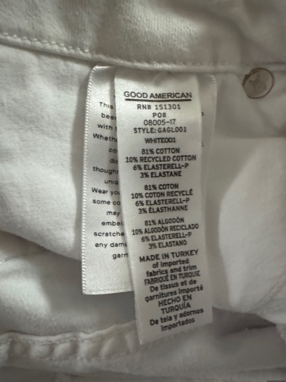Good American White High-Rise Slim Jeans - Picture 8 of 9